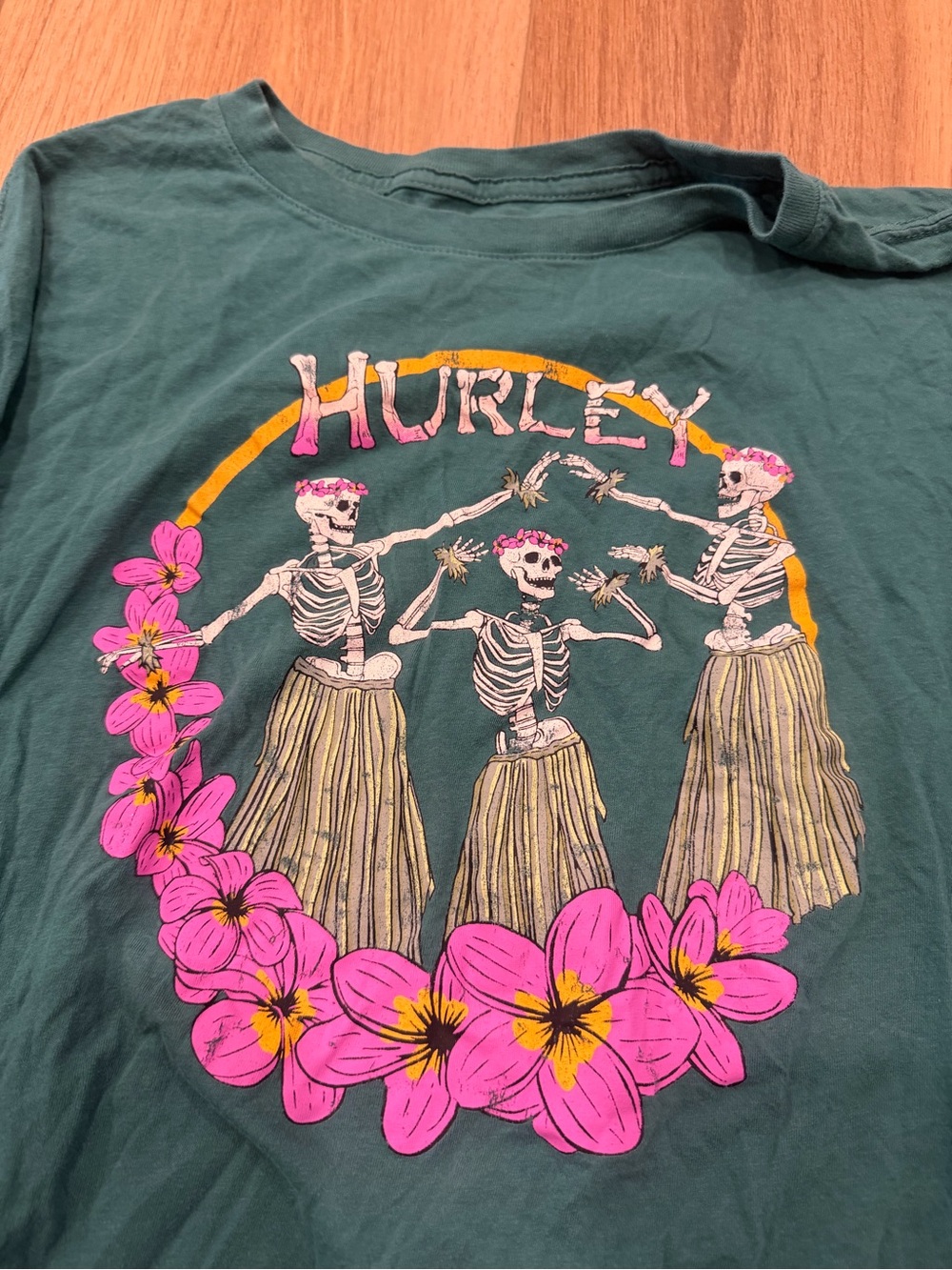 Hurley Teal Short Sleeve Tee with Logo Tab